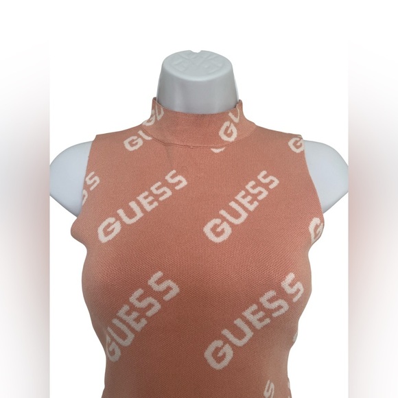 Guess Logo Bodysuit in Pink and White Size: M. Great Condition. - Picture 4 of 7